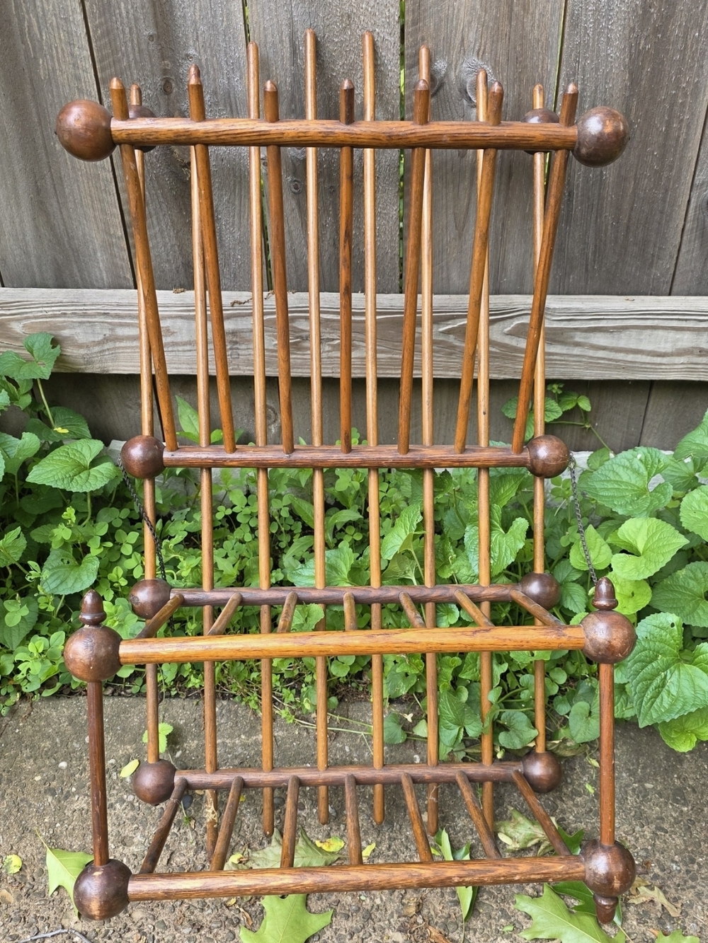 Victorian Stick And Ball Magazine Hat Rack